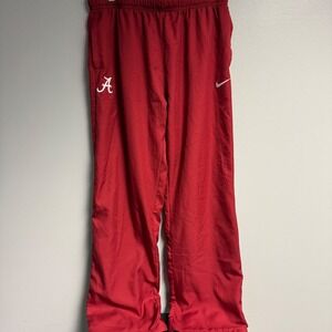 Nike Alabama Crimson Tide Dri-FIT  Track Pants/Joggers Mens M Red Ankle Zip NCAA